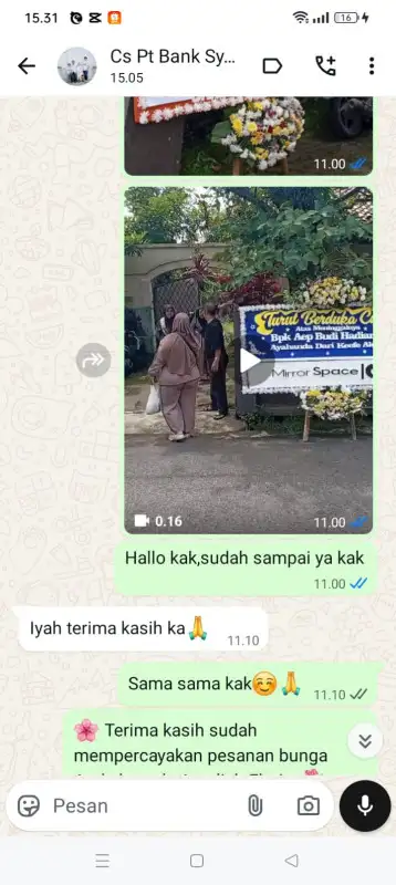 Testimonial Papan Bunga PAGAR ALAM
